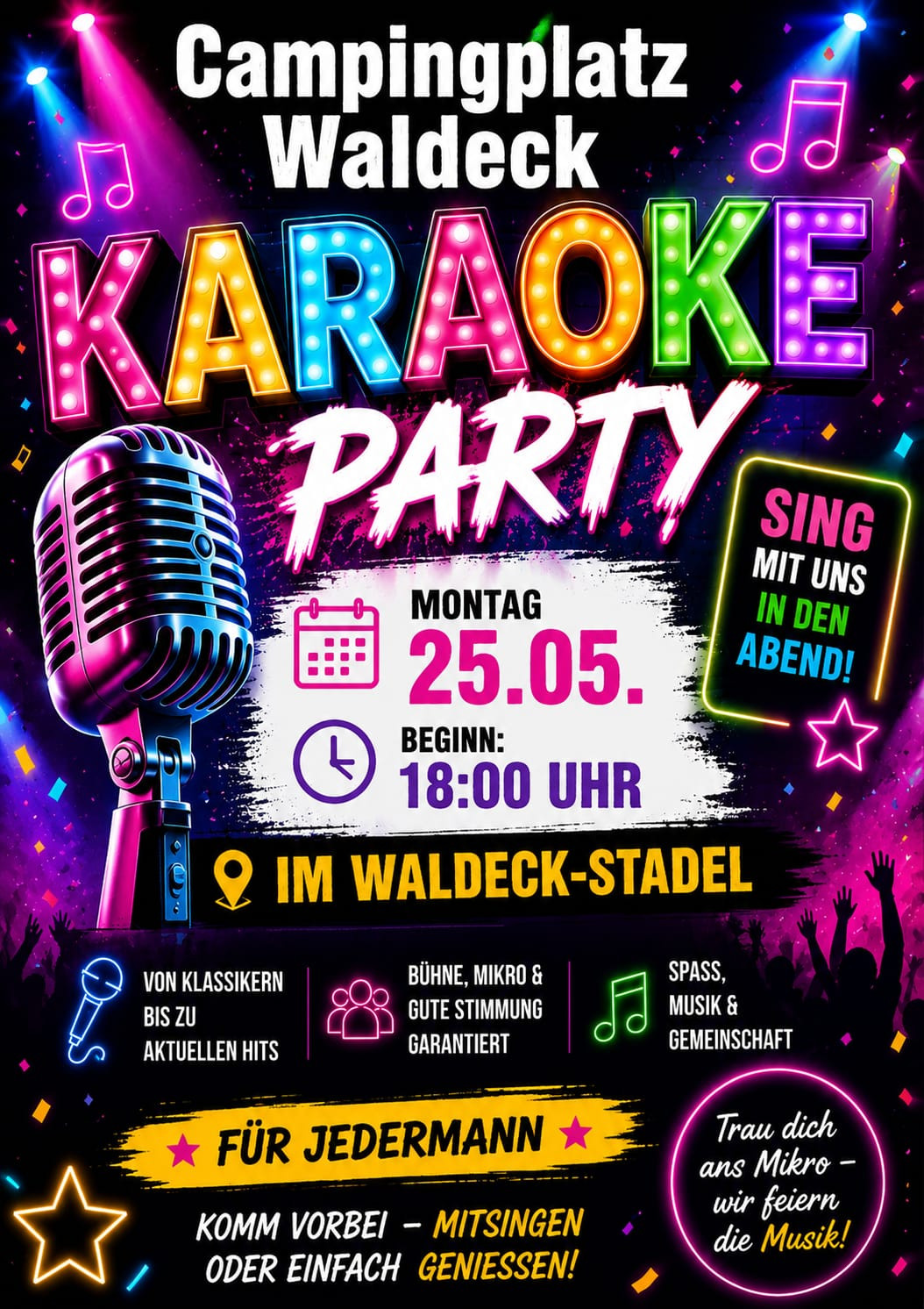 Karaoke-Party im Waldeck-Stadel