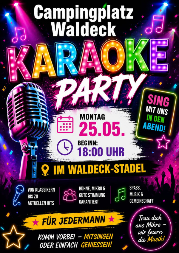 Karaoke-Party im Waldeck-Stadel