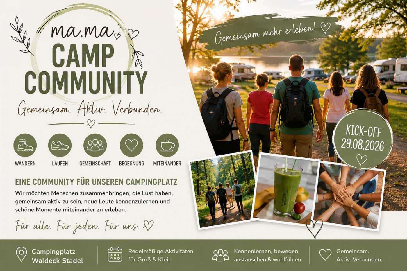 ma.ma CAMP COMMUNITY — Kick-off am 29. August